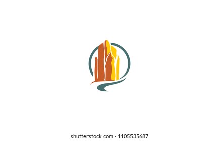 hills stone logo vector