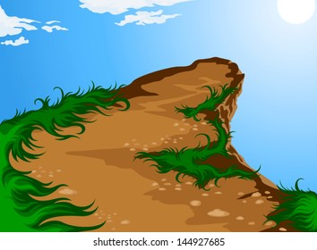 Hilltop nature vector background