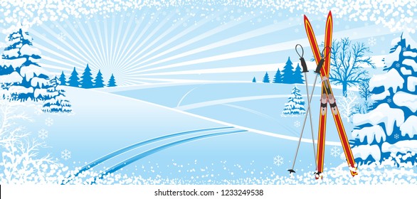 Hilly landscape with falling snow and winter trees - Illustration
Snow, Christmas Tree, Winter, Season, Snowflake, skiing