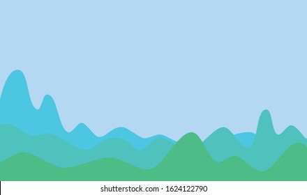 hilly natural background, vector illustration
