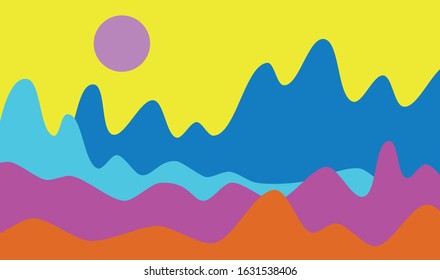 hilly natural scenery, Vibrant colors