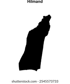 Hilmand province blank outline map