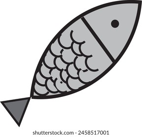 hilsa fish icon eps 10