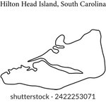 hilton head island south carolina map, hilton head island vector, hilton head island outline, hilton head island