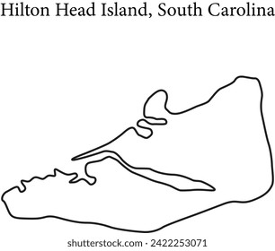 hilton head island south carolina map, hilton head island vector, hilton head island outline, hilton head island