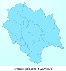 Himachal blue map on degraded background vector