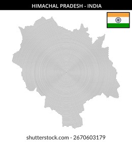 Himachal Pradesh features its flag and map design
