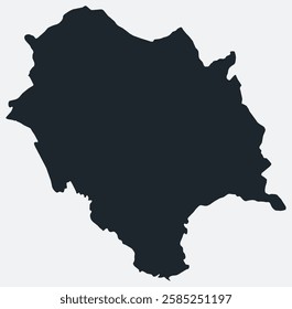 Himachal Pradesh map. Just a simple border map. Shape of the state. Flat blank Himachal Pradesh outline. Vector boundary illustration.