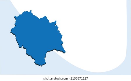 Himachal Pradesh map vector design