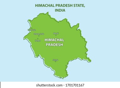 Himachal Pradesh State Map of India Country