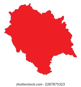 Himachal Pradesh(States of India, Federated states of India) map vector illustration, scribble state map , Himachal Pradesh map