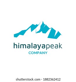 Himalaya peak. simple mountain logo design for company