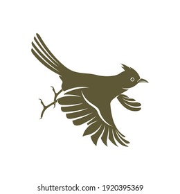 Himalayan Bulbul bird design vector illustration, Creative Himalayan Bulbul bird logo design concepts template, icon symbol