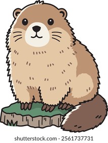 Himalayan marmot hand drawn design art which can be used for your stuff
