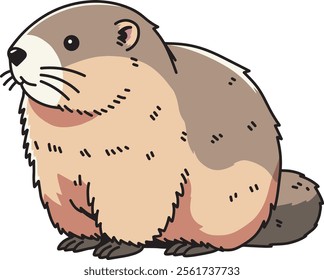 Himalayan marmot hand drawn design art which can be used for your stuff
