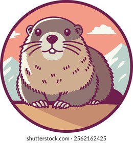 Himalayan marmot hand drawn design art which can be used for your stuff
