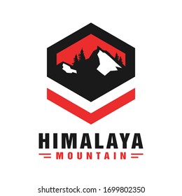 Himalayan mountain vector logo design