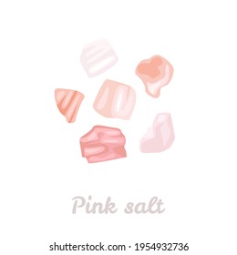 Himalayan Pink Salt Icon. Vector Illustration In Cartoon Flat Style.