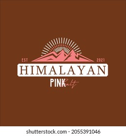 Himalayan Pink Salt mountain logo vector image