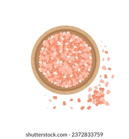 Himalayan Salt Or Pink Salt Vector Illustration Logo