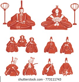 Hina dolls illustration