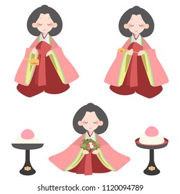 Hina dolls set three