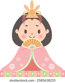 Hinamatsuri_Hina doll_Ohinasama (white background) Princess