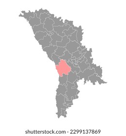 Hincesti district map, province of Moldova. Vector illustration.
