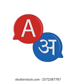 Hindi Language, Indian Symbol Vector Illustration