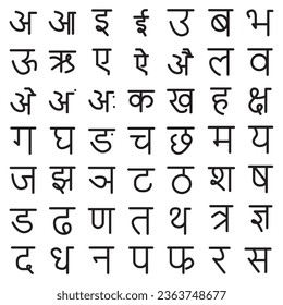 hindi language, white color background