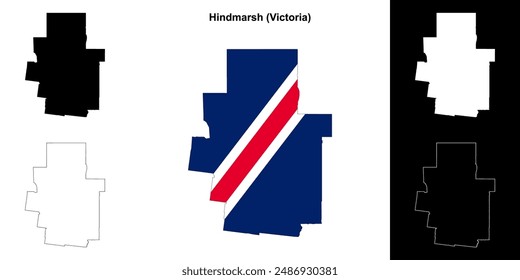 Hindmarsh (Victoria) outline map set