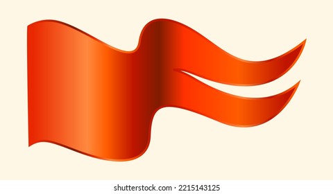 Hindu Bhagwa flag icon. Sanatan orange flag sign.