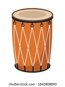 hindu celebration drum instrument icon vector illustration design