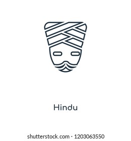 Hindu concept line icon. Linear Hindu concept outline symbol design. This simple element illustration can be used for web and mobile UI/UX.