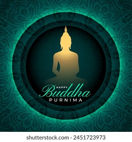 hindu cultural buddha purnima wishes background design vector