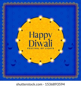 hindu diwali festival celebration card design background