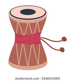 hindu drum for shivaratri isolated vector