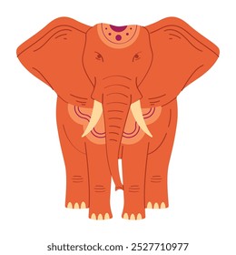 hindu elephant front view isolated