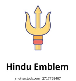 Icono de Vector de emblema hindú que puede modificarse o editarse fácilmente
