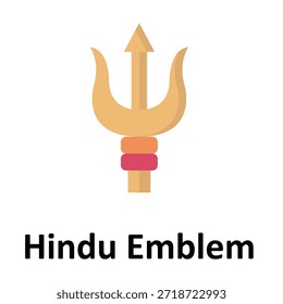 Icono de Vector de emblema hindú que puede modificarse o editarse fácilmente
