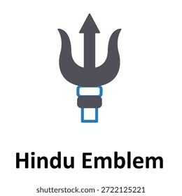 Icono de Vector de emblema hindú que puede modificarse o editarse fácilmente
