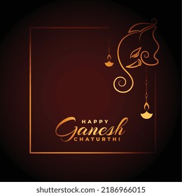 hindu festival ganesh chaturthi greeting card banner 