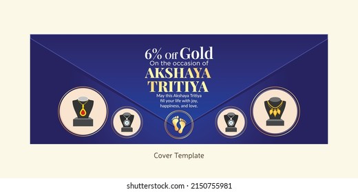 Hindu festival Happy akshaya tritiya  cover page design.