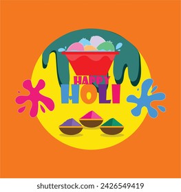 Hindu Festival Holi Poster Illustration