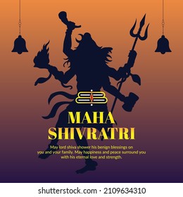 Hindu festival Maha Shivratri banner design template.