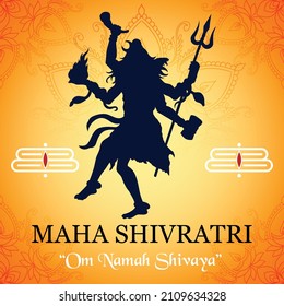 Hindu festival Maha Shivratri banner design template.