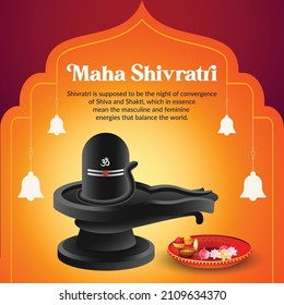 Hindu festival Maha Shivratri banner design template.