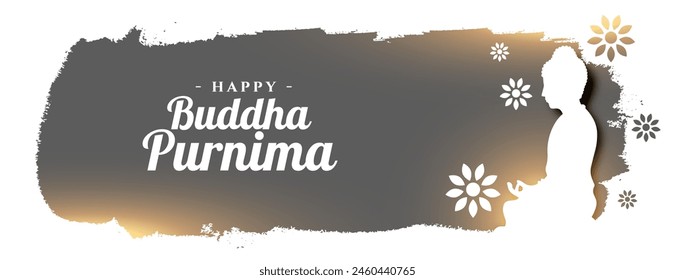 hindu festive buddha purnima wishes banner in papercut style vector