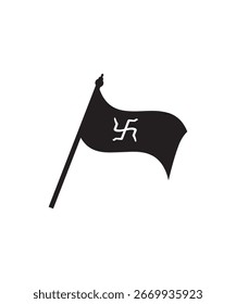 Hindu-Flag-Symbol, Vektorbestes flaches Symbol.