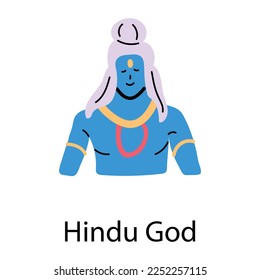 A hindu god avatar flat icon